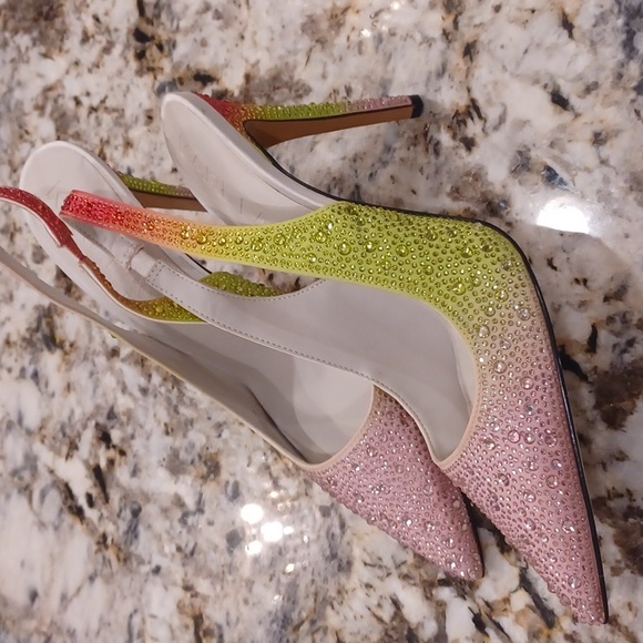 Karl Lagerfeld Chalina Rhinestone slingback pumps Heels PRIDE $149 - Picture 5 of 10